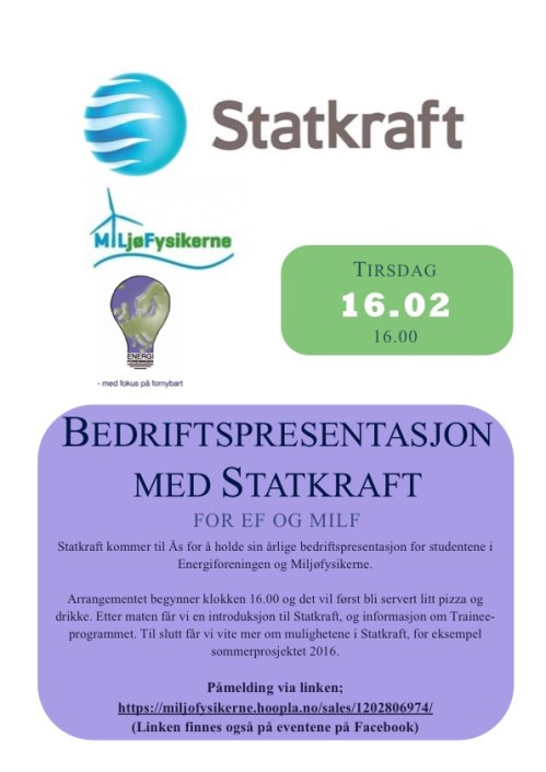 Bedriftspresentasjon med Statkraft